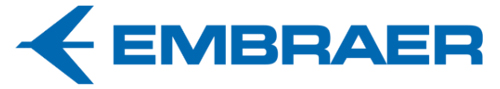 Embraer blue text logo